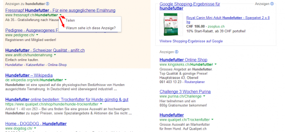 google-adwords-teilen-funktion